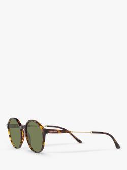 Giorgio Armani AR8160 Men's Oval Sunglasses - view 2, Havana/Green