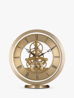 Acctim Millenden Skeleton Mantel Carriage Clock, 13cm, Gold, Gold