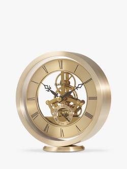 Acctim Millenden Skeleton Mantel Carriage Clock, 13cm, Gold - view 2, Gold