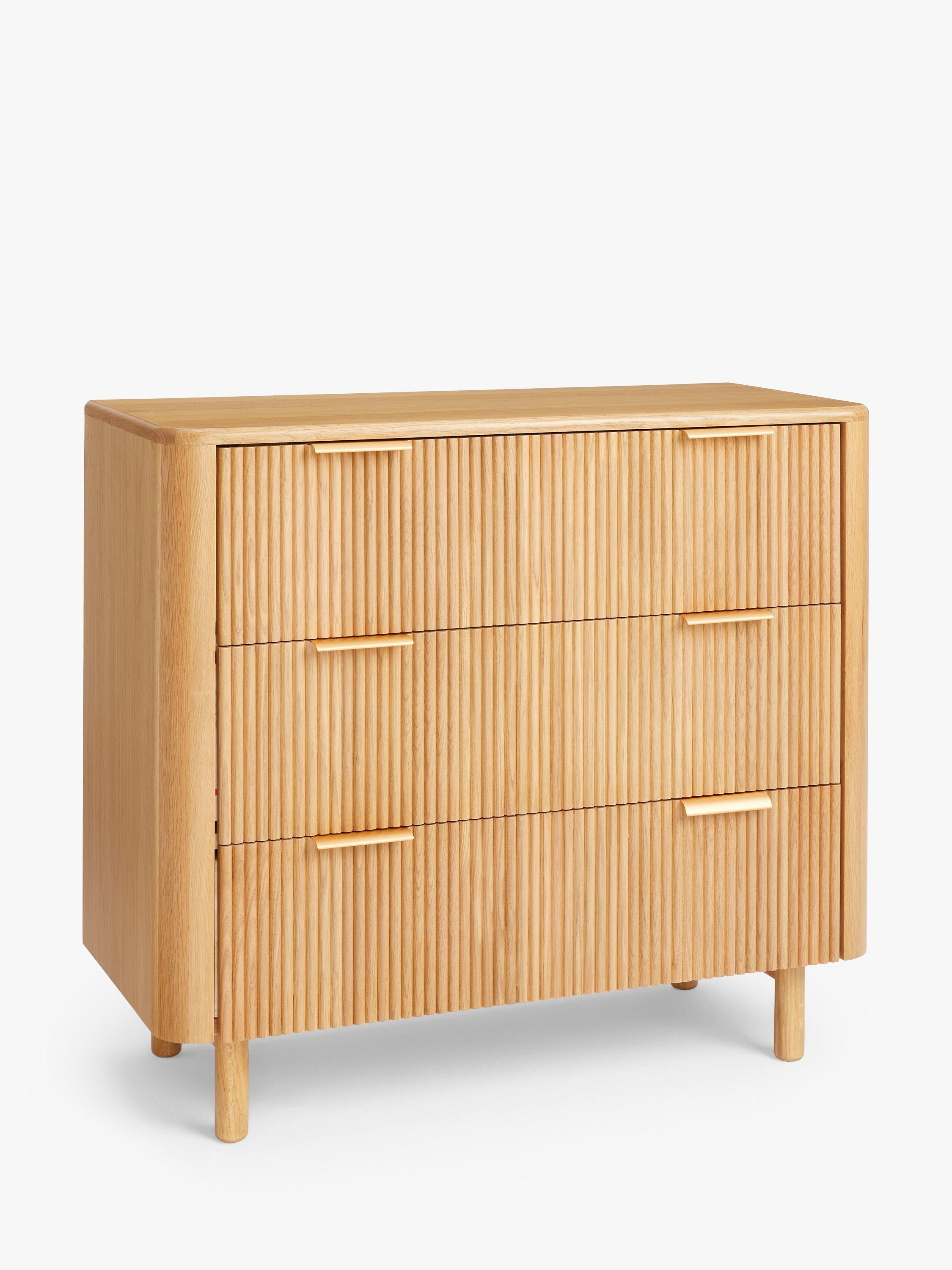 John Lewis Natural Contemporary 3 Drawer Chest, Natural