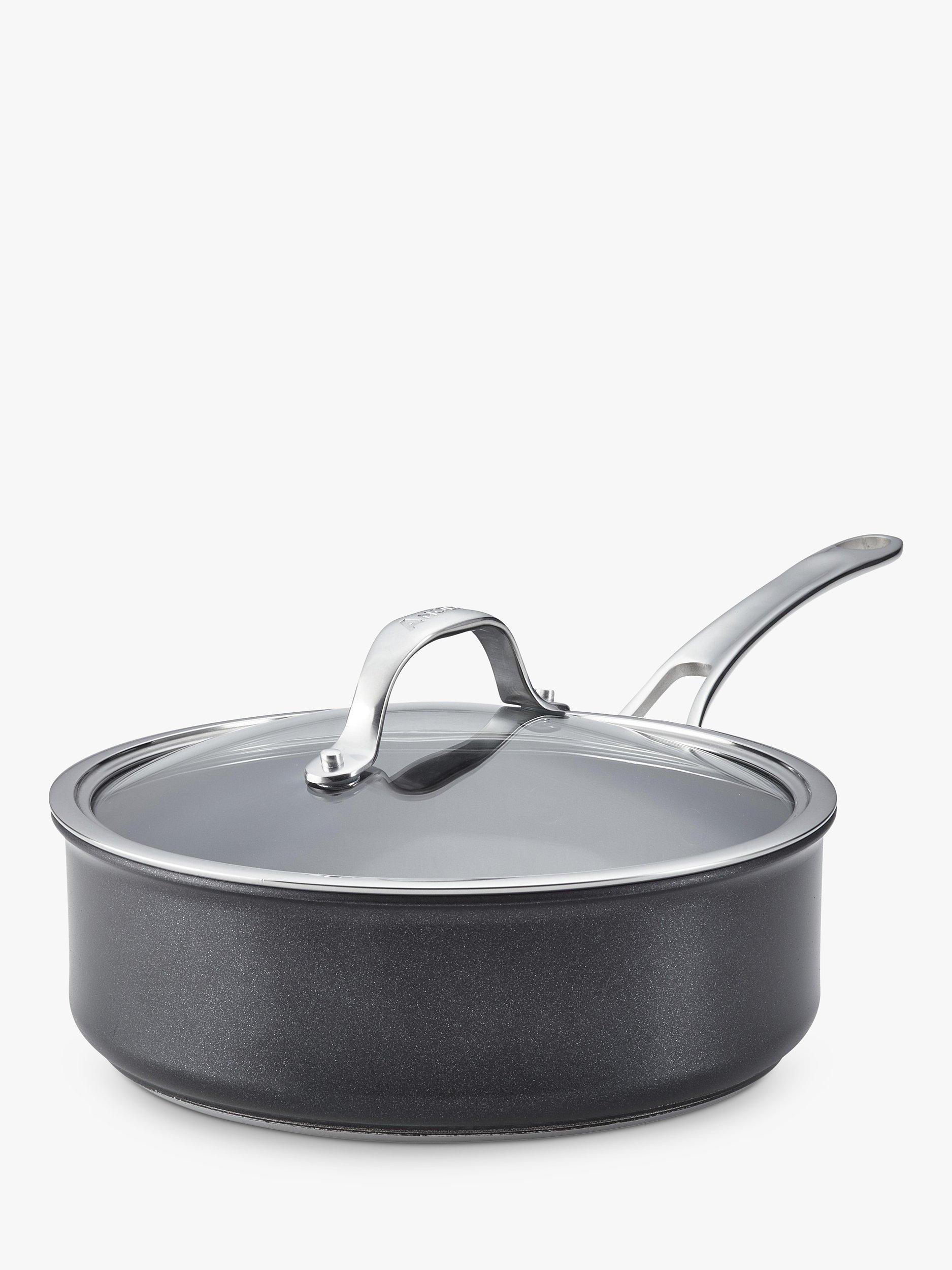 Anolon X Sear Tech Hard-Anodised Aluminium Non-Stick Saute Pan with Lid, 24cm