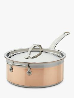 Hestan CopperBond Stainless Steel Saucepan & Lid, 22cm, Copper