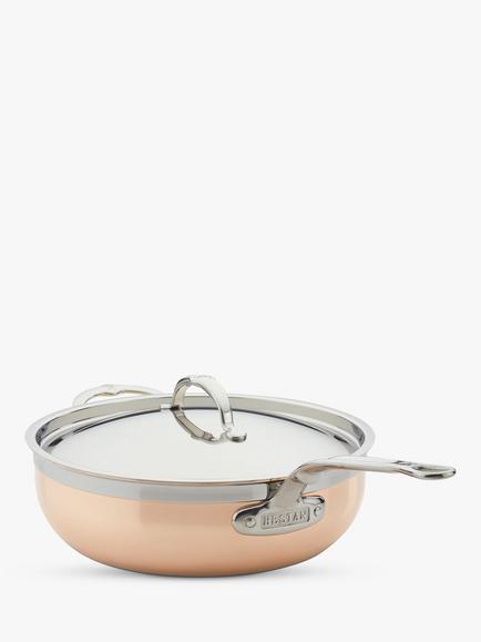 Hestan CopperBond Stainless Steel Essential Chef's Pan & Lid, 28cm - view 2, Copper