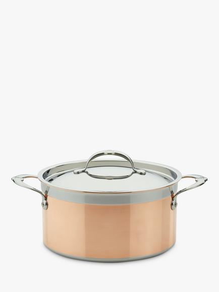 Hestan CopperBond Stainless Steel Stockpot & Lid, 24cm, Copper