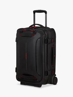 Samsonite Ecodiver Double Frame Duffle 2-Wheel 55cm Recycled Cabin Case, Black