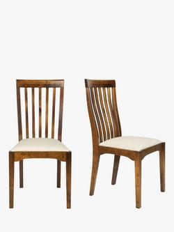 Laura Ashley Garrat Dining Chairs, Set of 2, Dark Brown, Dark Brown
