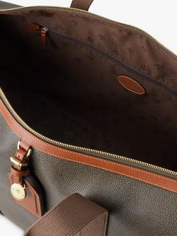 Mulberry Medium Clipper Printed Eco Scotchgrain & Flat Calf Leather Holdall - view 2, Mole/Cognac