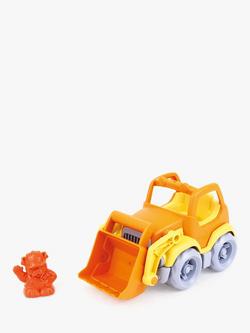 Green Toys Scooper Truck & Bulldog Construction Worker Playset, Yellow/Orange