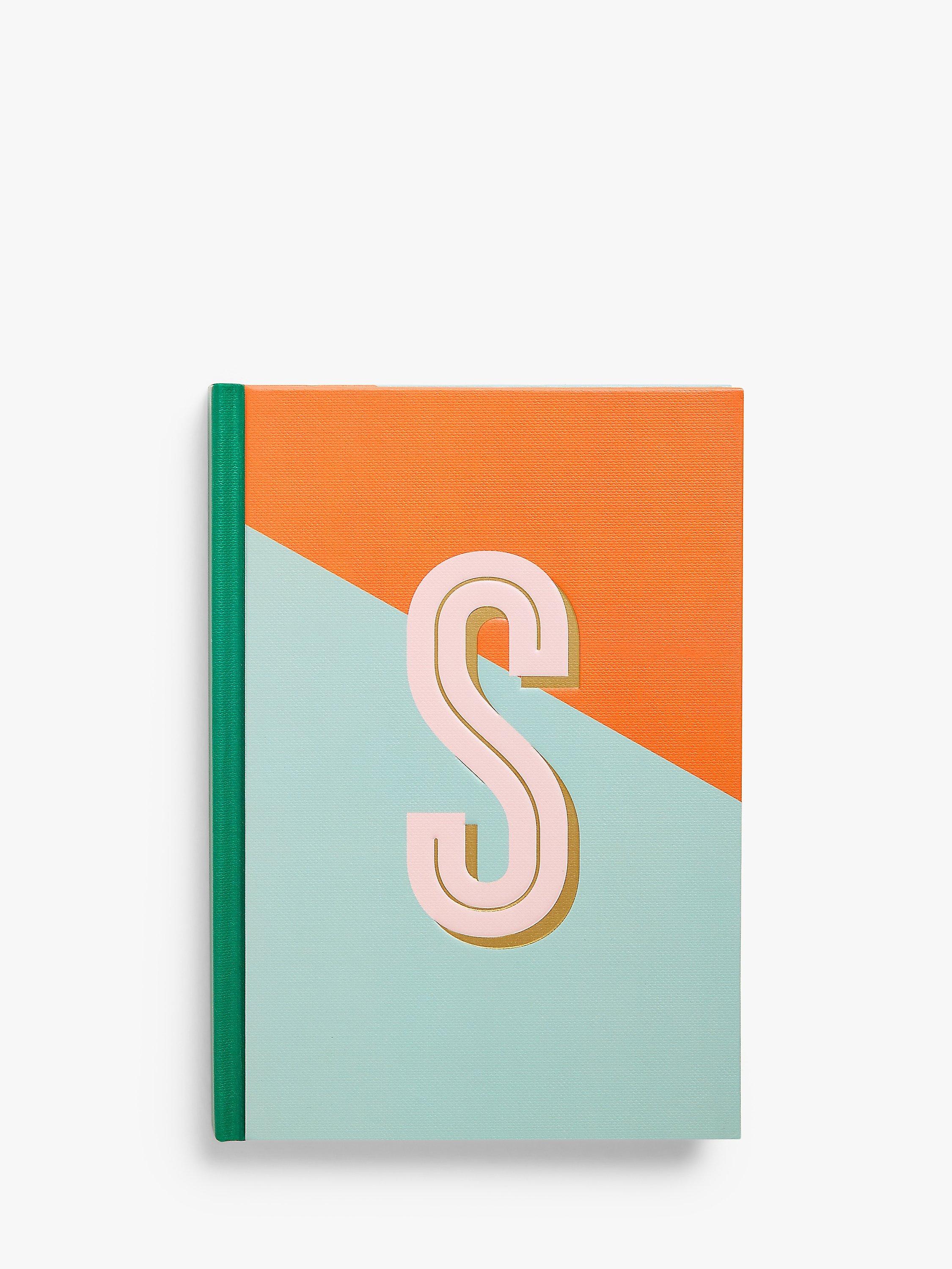 John Lewis A5 Colour Block Initial Notebook, S