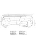 John Lewis Elevate Large 4 Seater Power Recliner Corner Sofa, Metal Leg