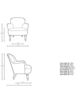 John Lewis Fireside Low Back Armchair - view 2, 