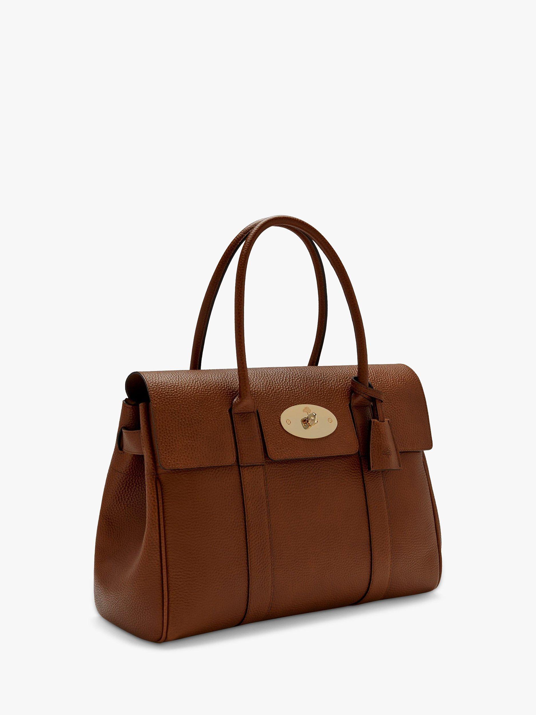 Product image 3 of 7, which shows Mulberry Bayswater Classic Grain Leather Handbag, Oak