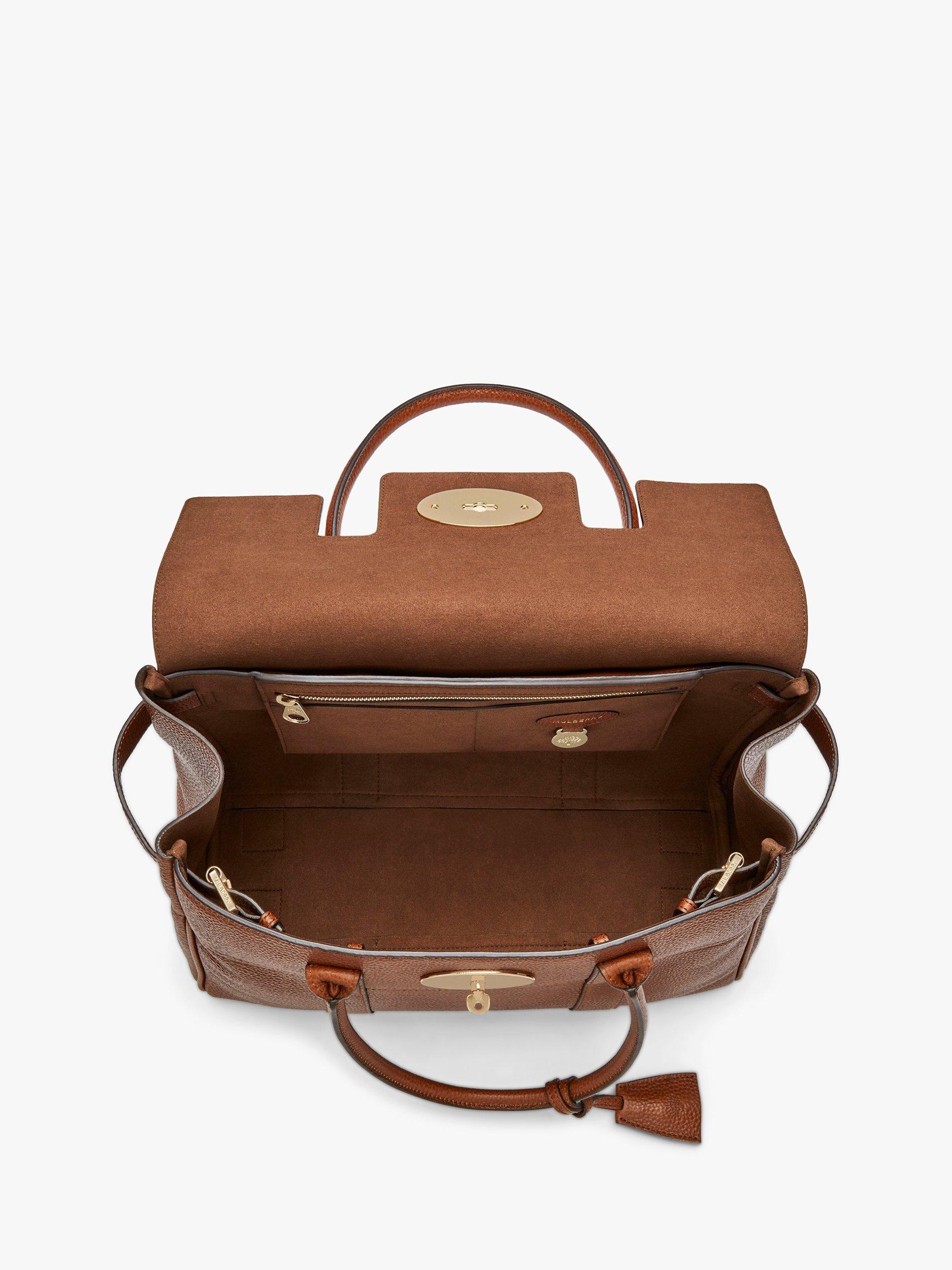 Product image 4 of 7, which shows Mulberry Bayswater Classic Grain Leather Handbag, Oak