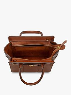 Mulberry Mini Bayswater Zipped Classic Grain Leather Tote Bag - view 2, Oak