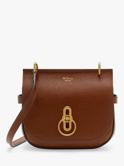Mulberry Small Amberley Small Classic Grain Leather Satchel Bag, Oak
