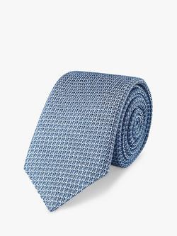Charles Tyrwhitt Grenadine luxury Italian Tie - view 2, Blue