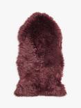 John Lewis Single Sheepskin Rug, Plum