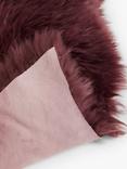 John Lewis Single Sheepskin Rug, Plum