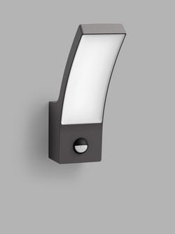 Philips Splay LED PIR Motion Sensor Outdoor Wall Light, Anthracite, Anthracite