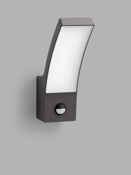 Philips Splay LED PIR Motion Sensor Outdoor Wall Light, Anthracite, Anthracite