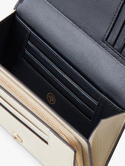 Mulberry Continental Small Classic Grain Leather Medium French Purse - view 2, Chalk