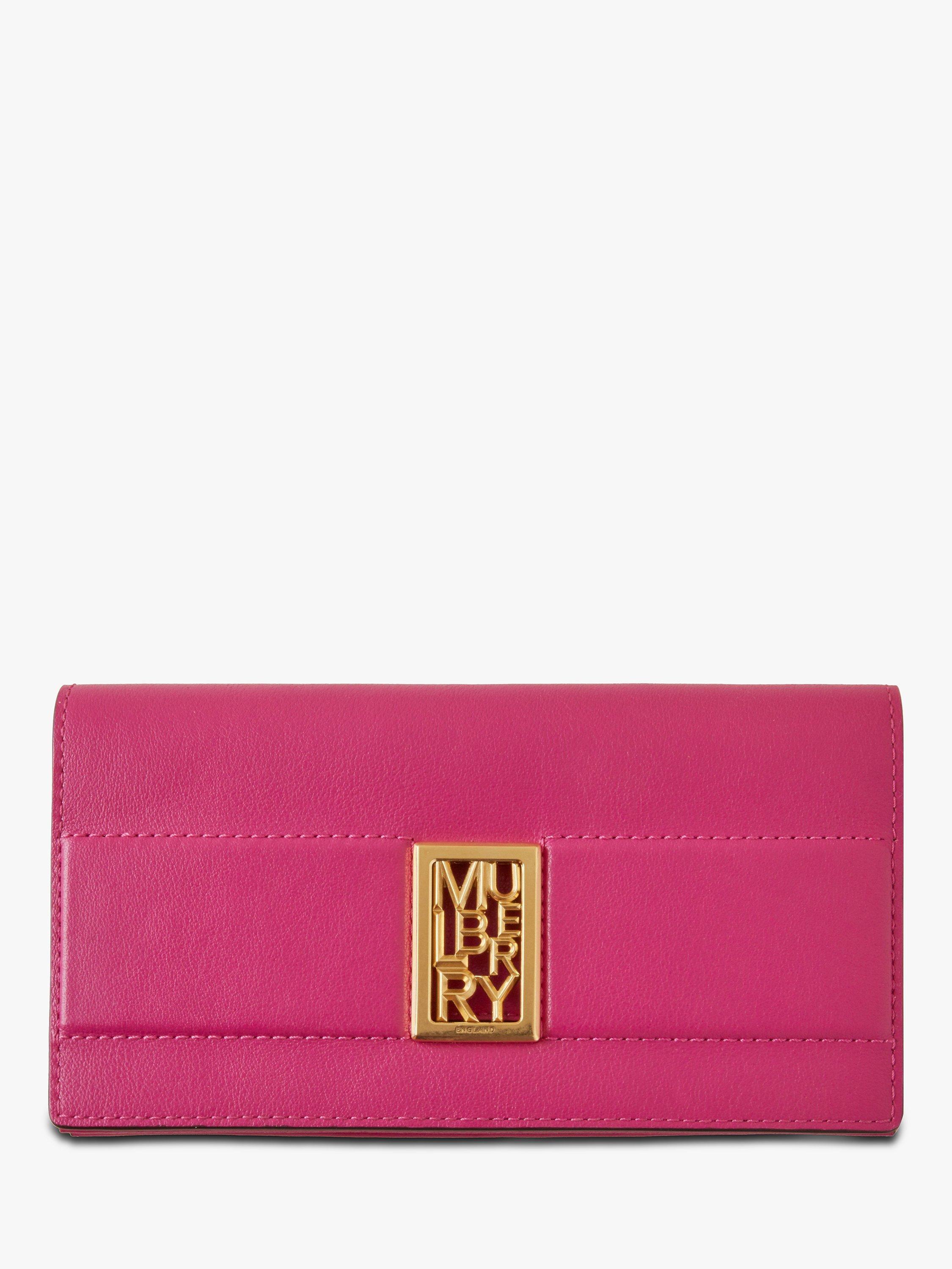 Mulberry Sadie Silky Calf Leather Purse, Mulberry Pink