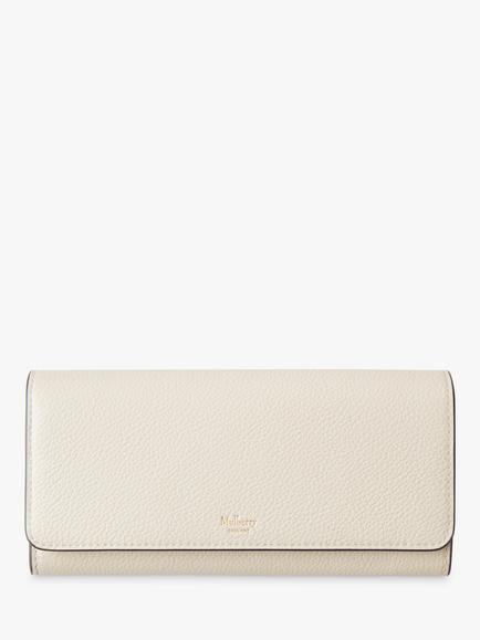 Mulberry Small Classic Grain Leather Continental Wallet, Chalk
