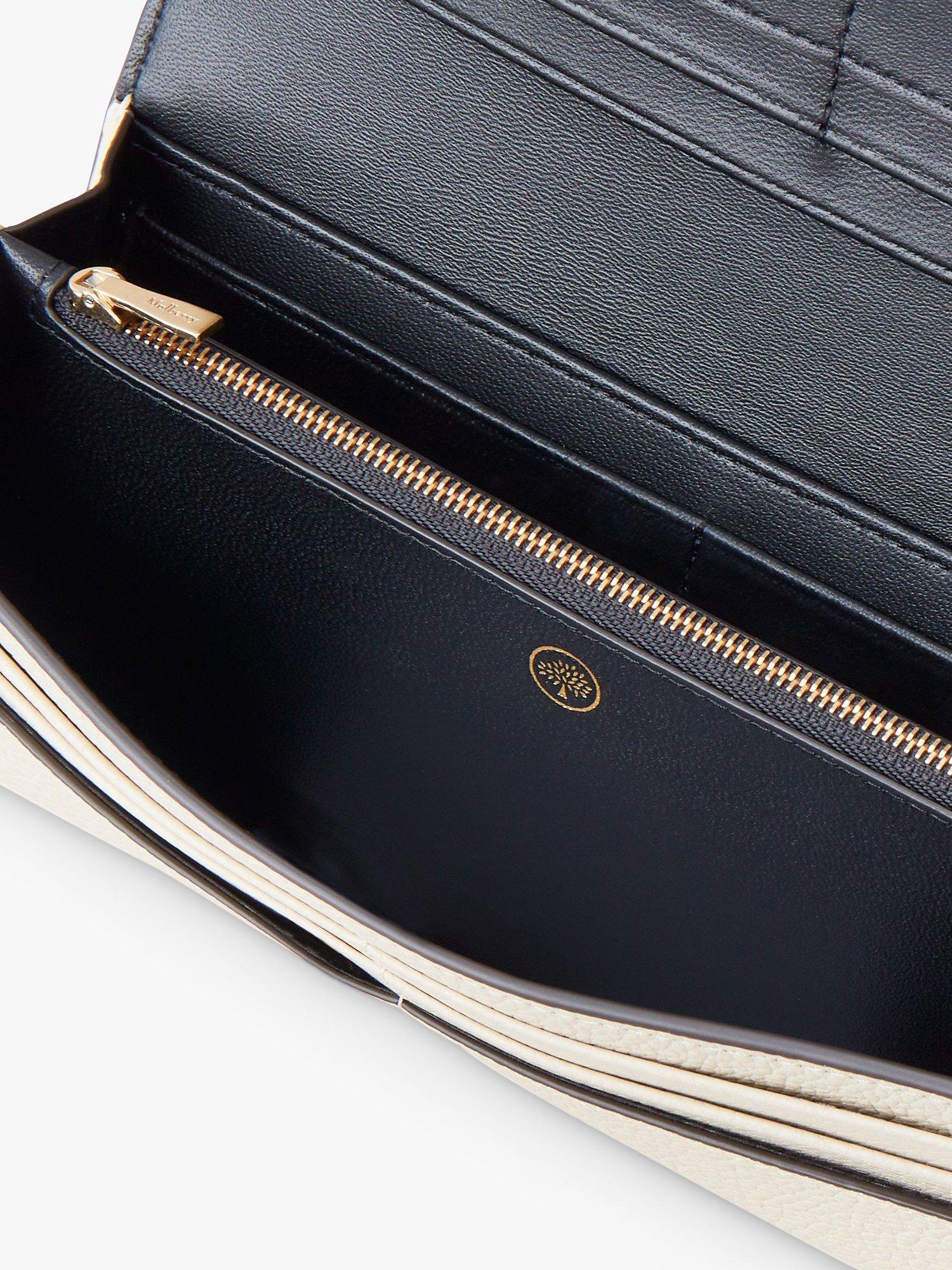 Product image 2 of 3, which shows Mulberry Small Classic Grain Leather Continental Wallet, Chalk