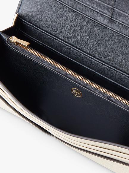 Mulberry Small Classic Grain Leather Continental Wallet - view 2, Chalk