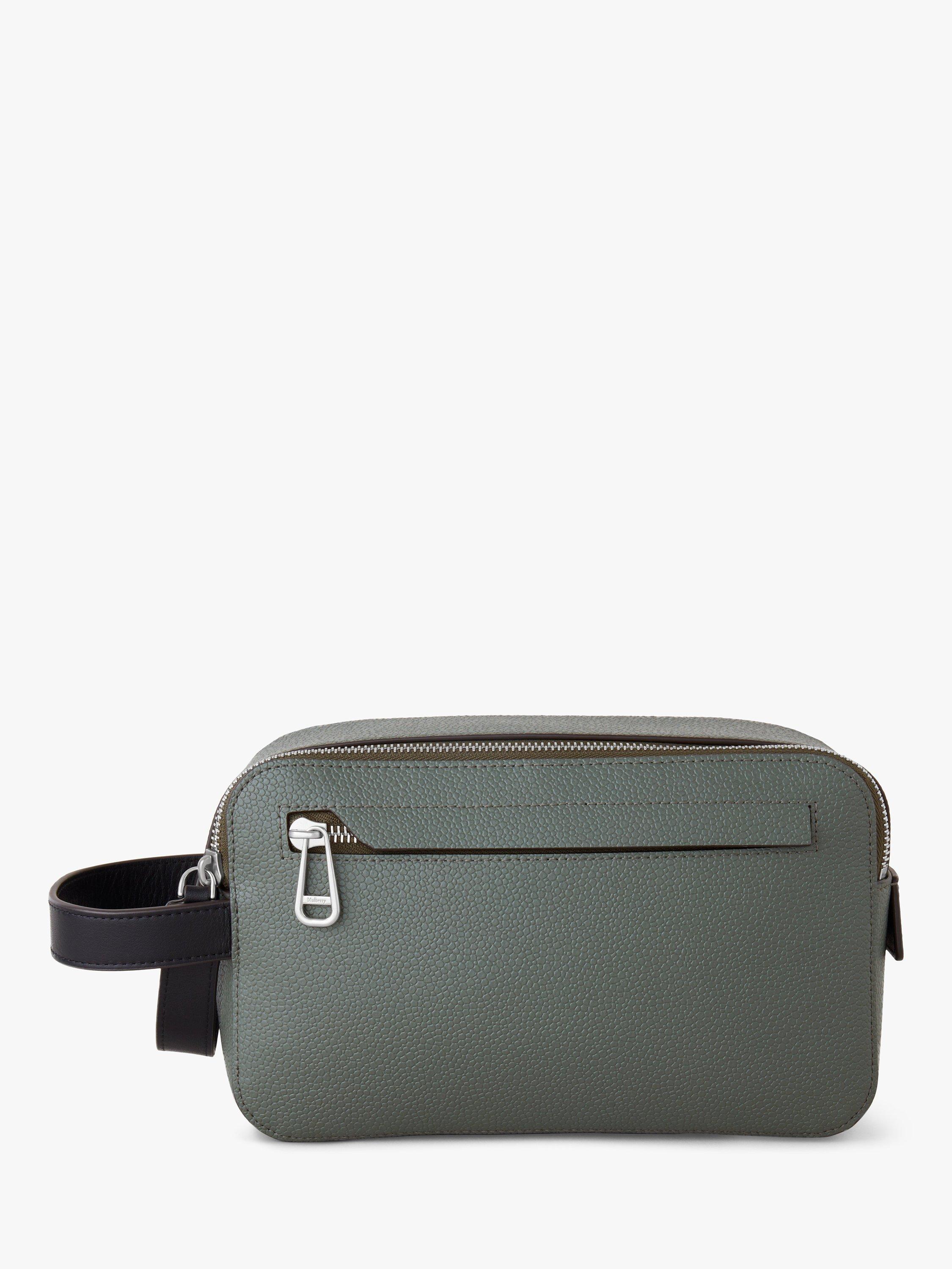 Mulberry Double Zip Eco Scotchgrain Leather Wash Bag