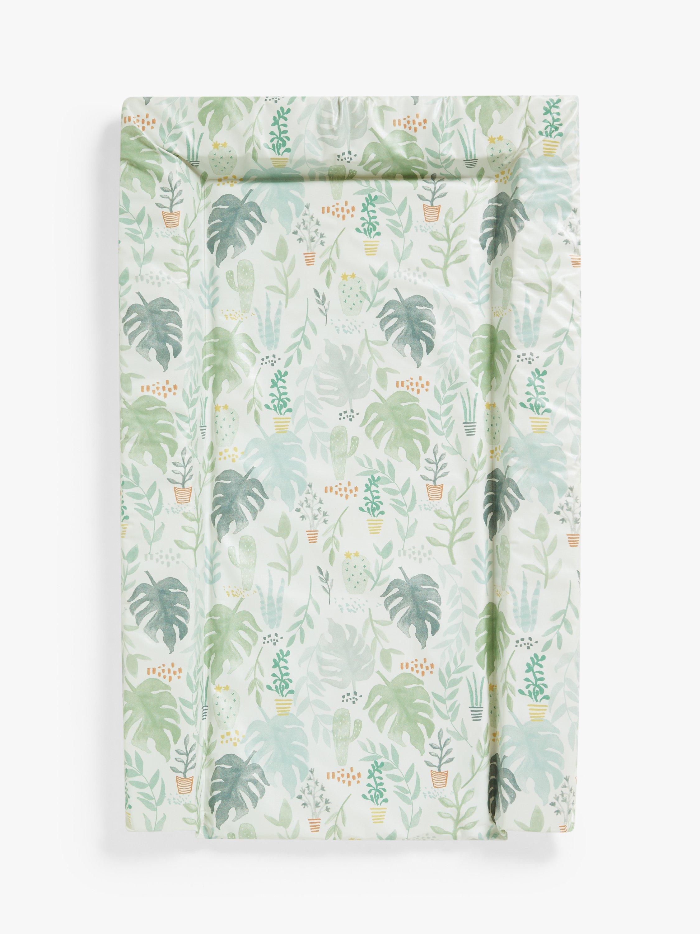 John Lewis Botanical Leaf Changing Mat, White/Green