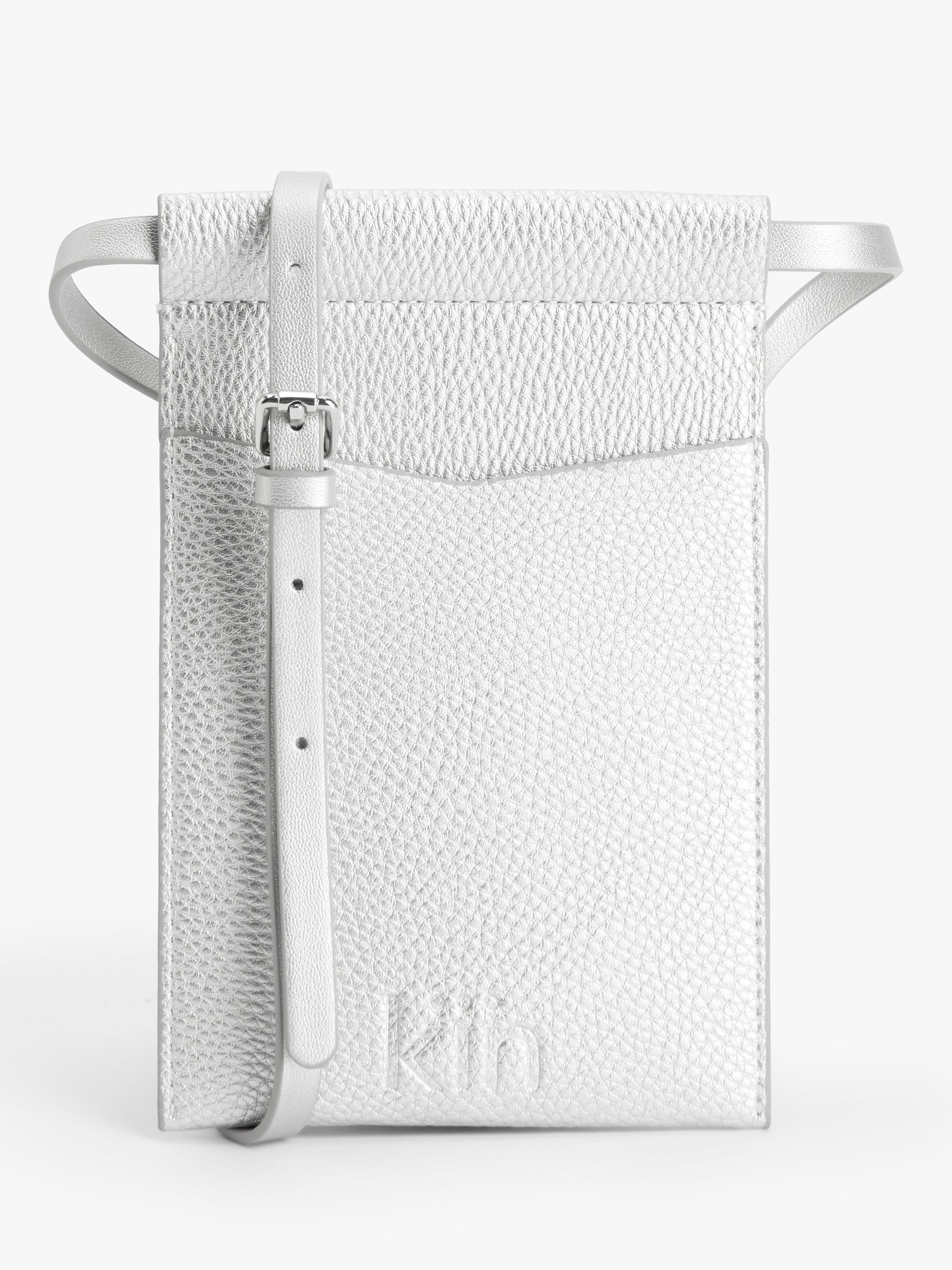 Kin Cross Body Phone Bag, Silver
