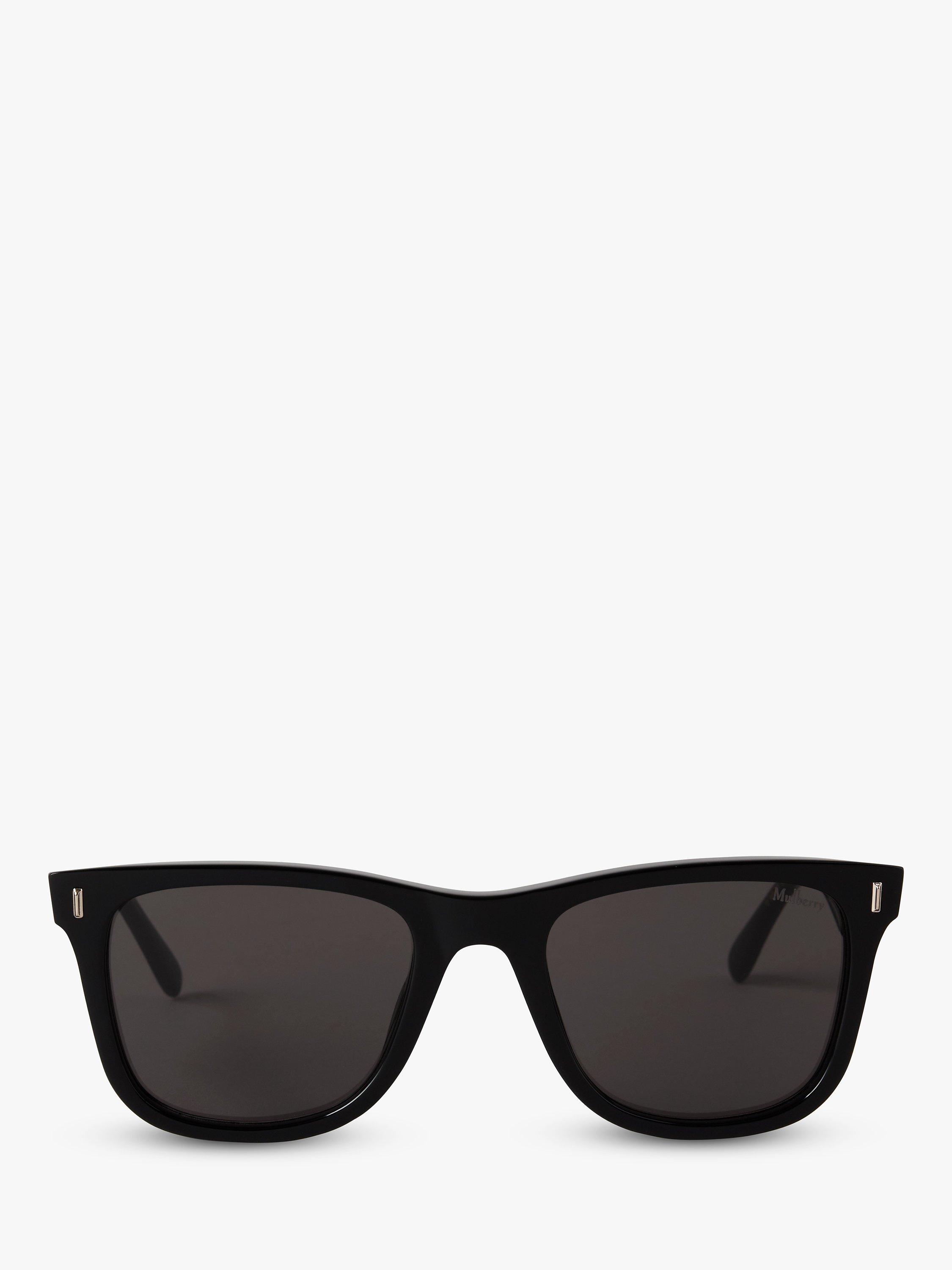 Product image 1 of 4, which shows Mulberry Alex Rectangular Frame Sunglasses, Black