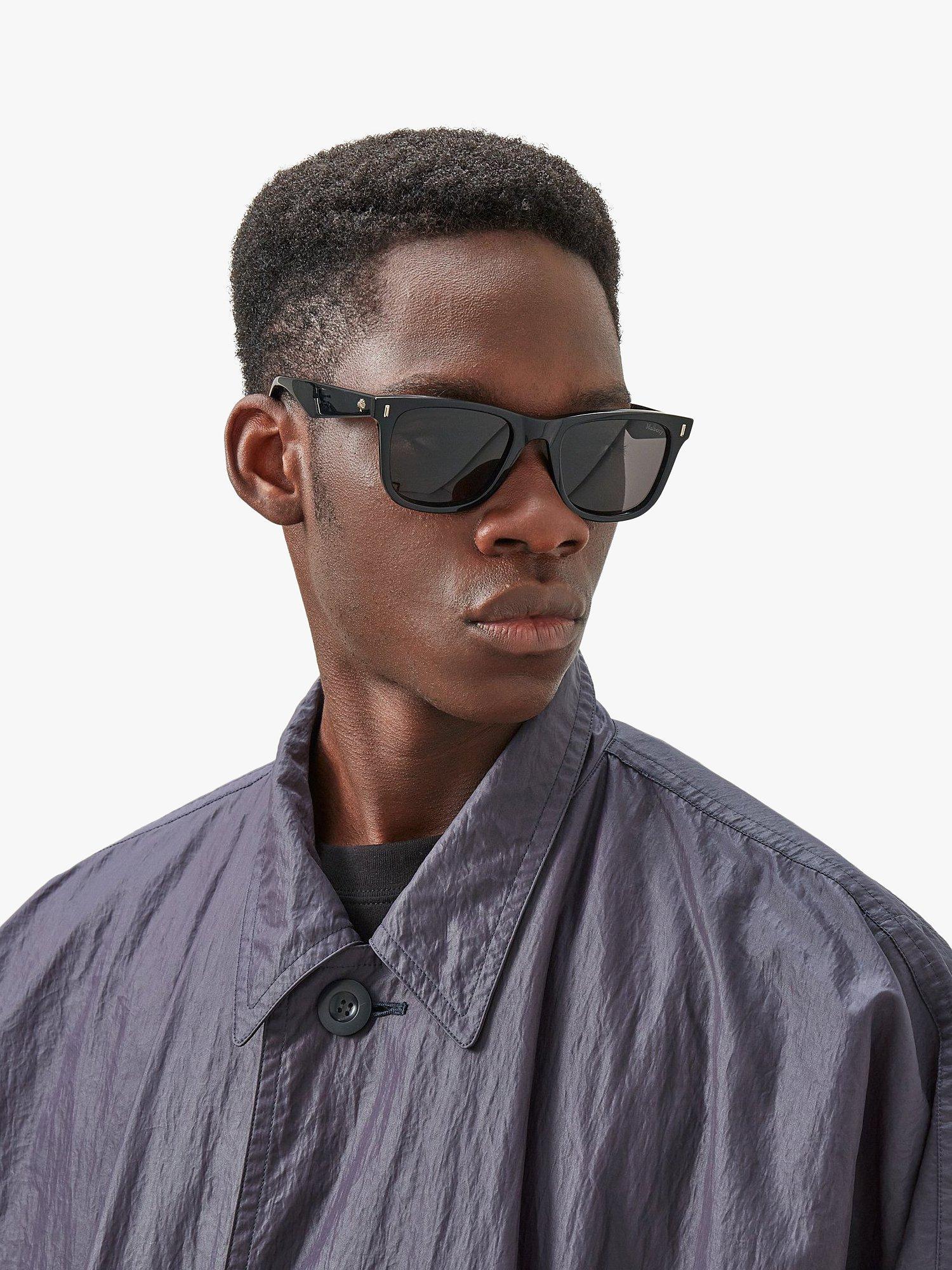 Product image 4 of 4, which shows Mulberry Alex Rectangular Frame Sunglasses, Black
