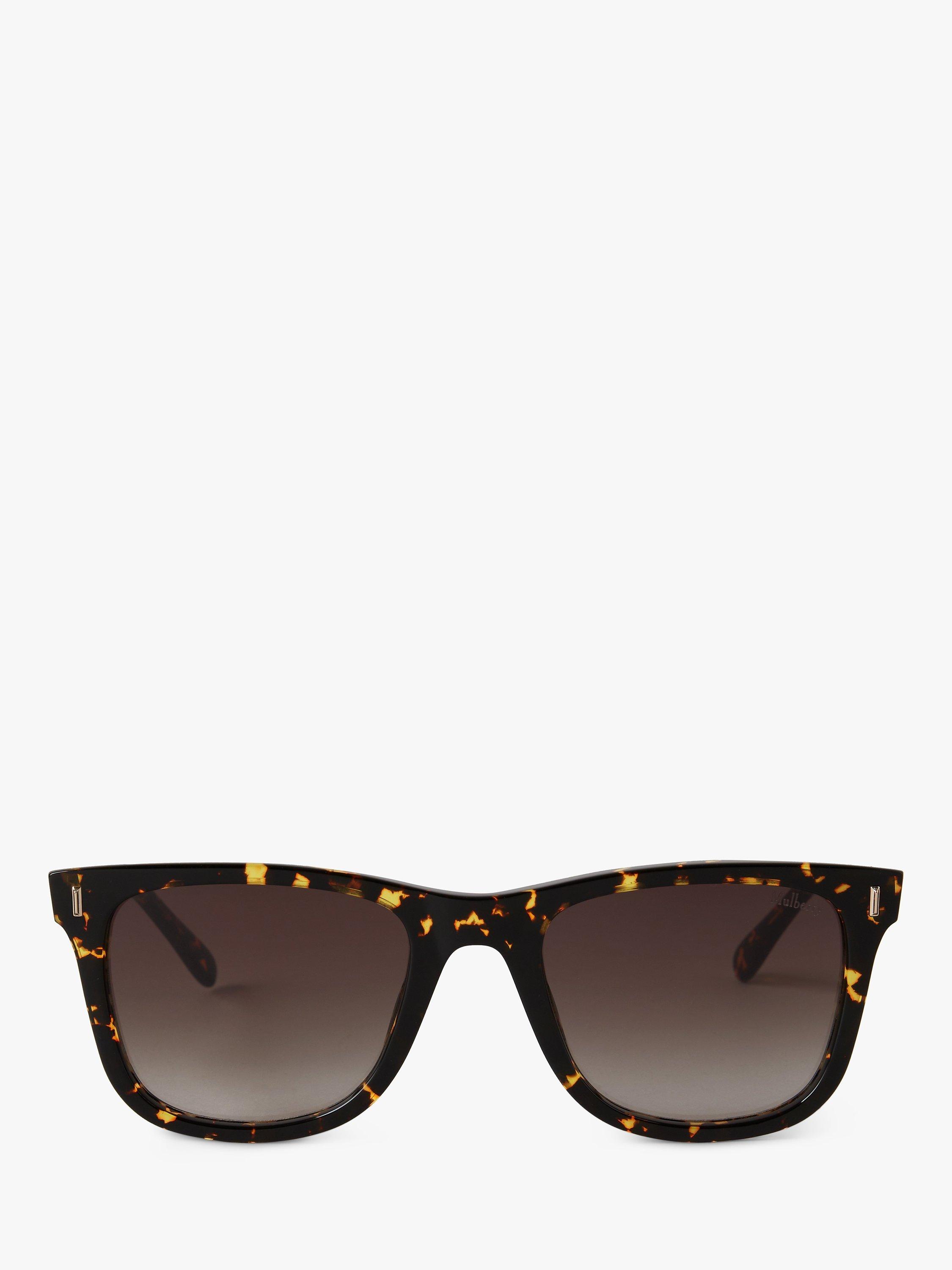 Mulberry Alex Rectangular Frame Sunglasses, Tortoiseshell