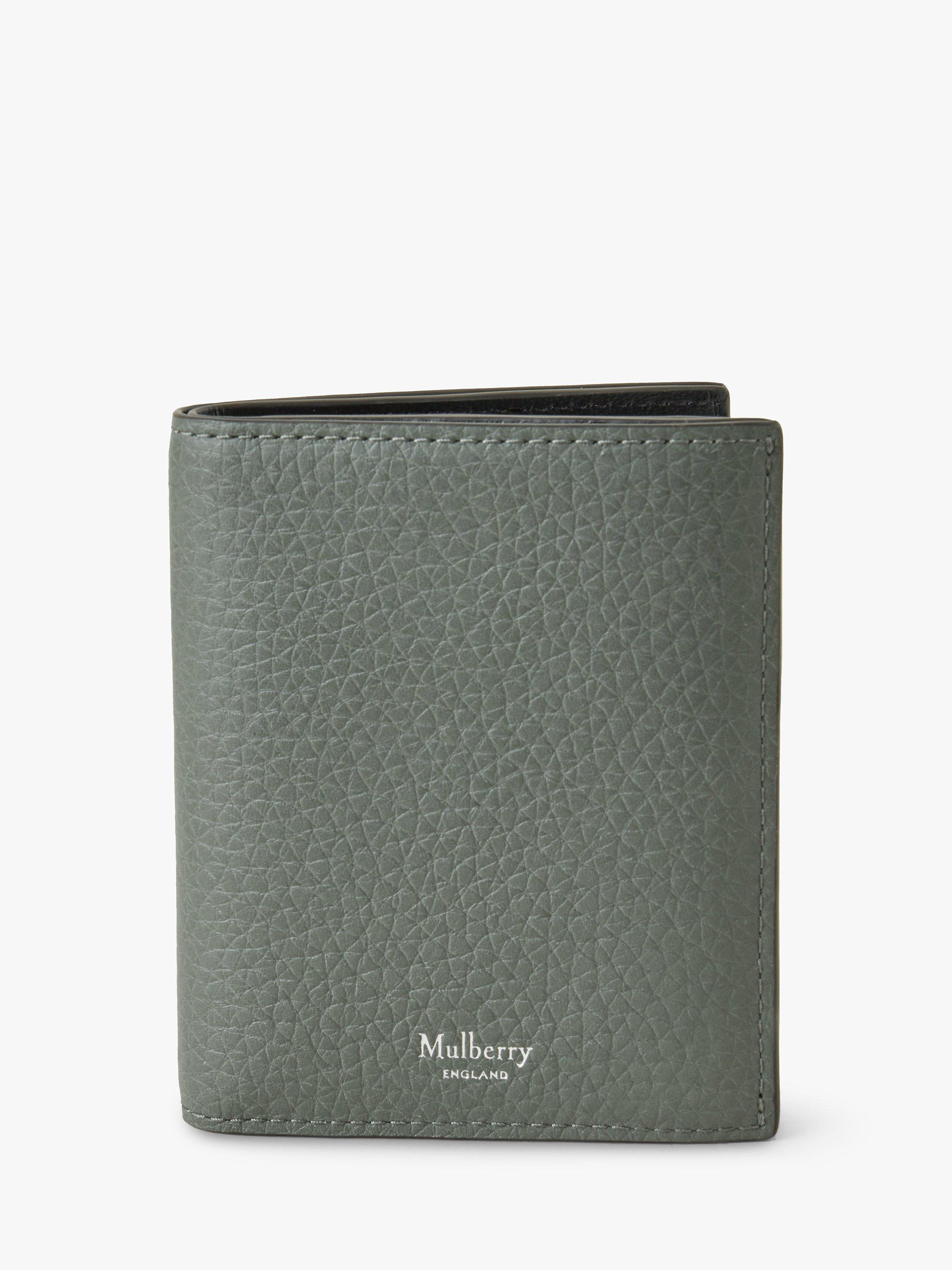 Mulberry Heavy Grained Leather Trifold Wallet, Uniform