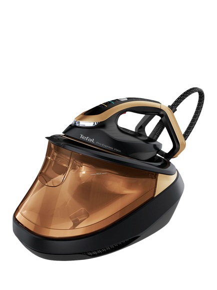 Tefal Pro Express Vision GV9820 High Pressure Steam Generator Iron, Black/Gold, Black/Gold