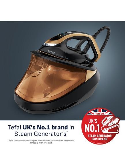 Tefal Pro Express Vision GV9820 High Pressure Steam Generator Iron, Black/Gold - view 2, Black/Gold