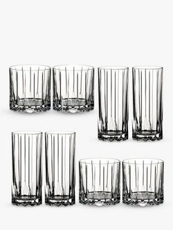 RIEDEL Bar Drink Crystal Highball & Tumbler Set, 8 Piece, Clear, Clear
