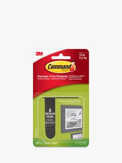 Command Damage-Free Removable Medium Picture Hanging Strips, 6 Pictures, 5.4kg, Black