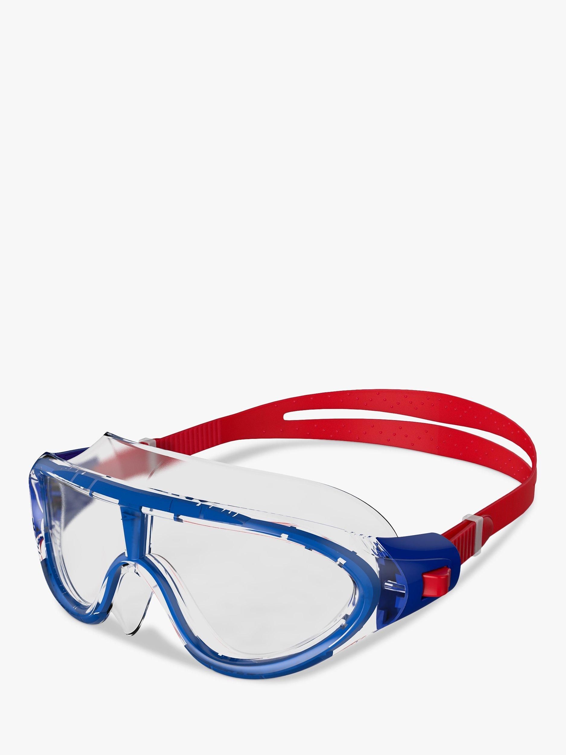 Speedo Junior Rift Biofuse Swimming Mask Goggles Mid Red Blue