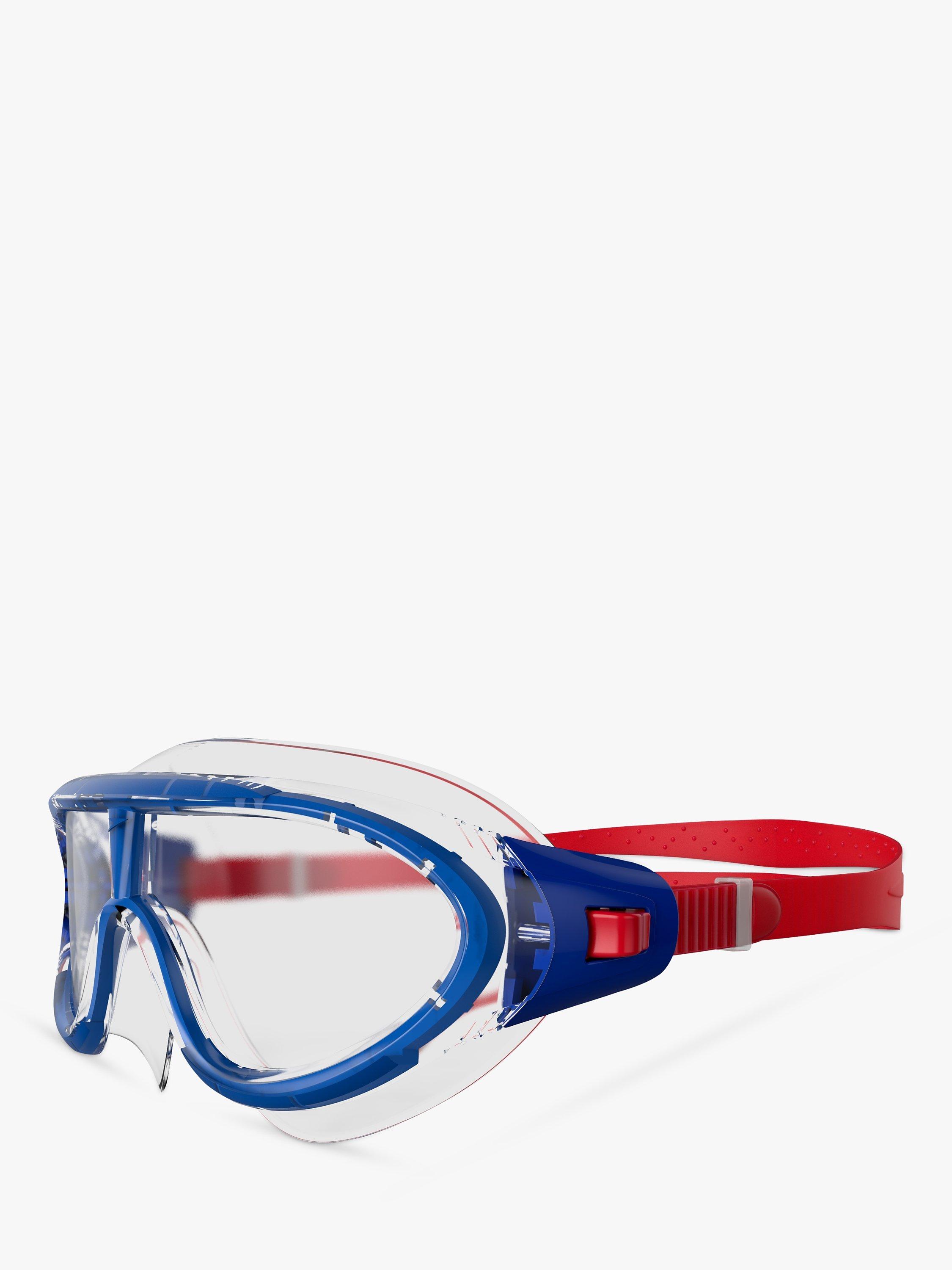 Speedo Junior Rift Biofuse Swimming Mask Goggles Mid Red Blue