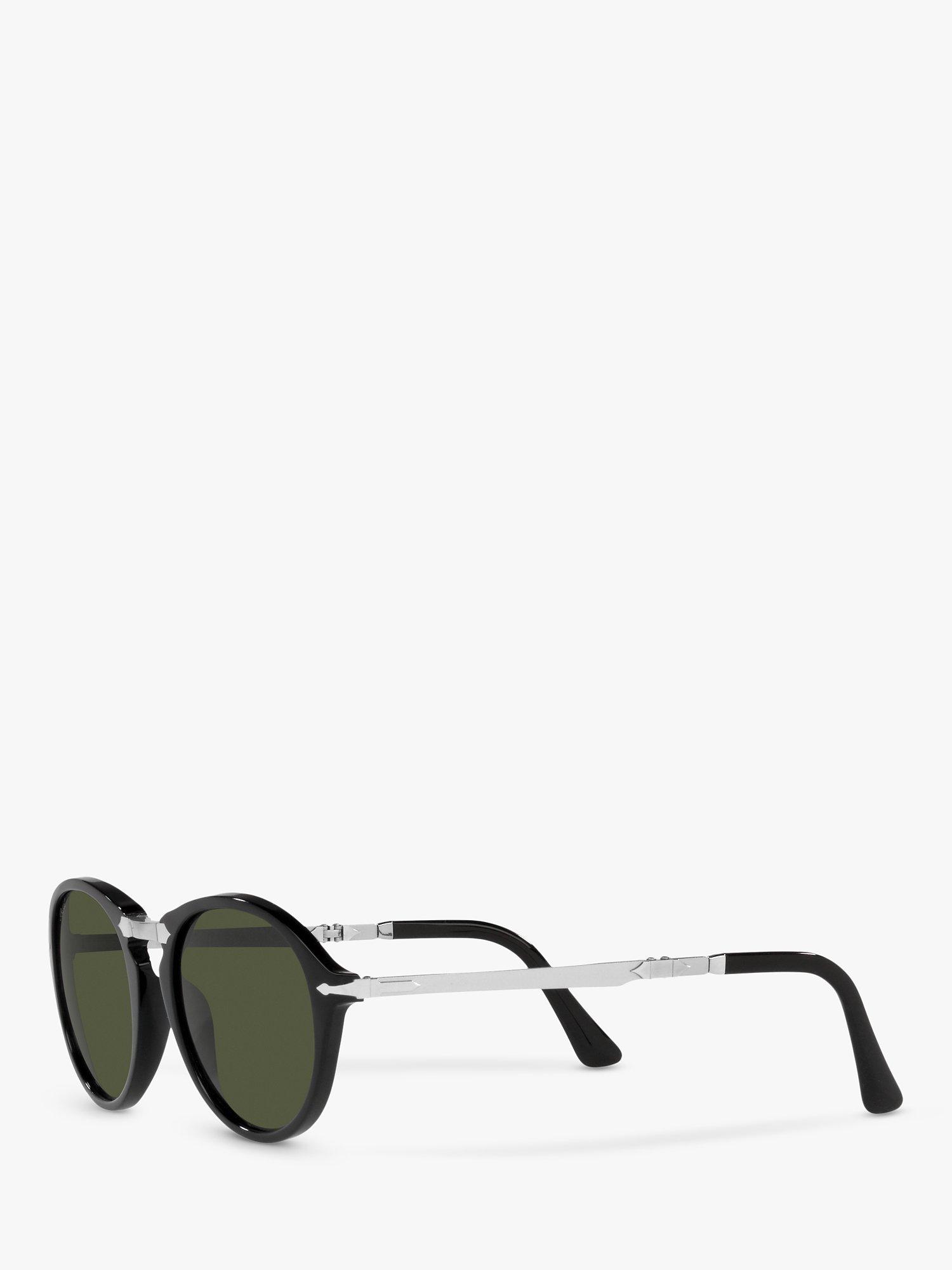 Product image 2 of 11, which shows Persol PO3274S Unisex Oval Sunglasses, Black/Green