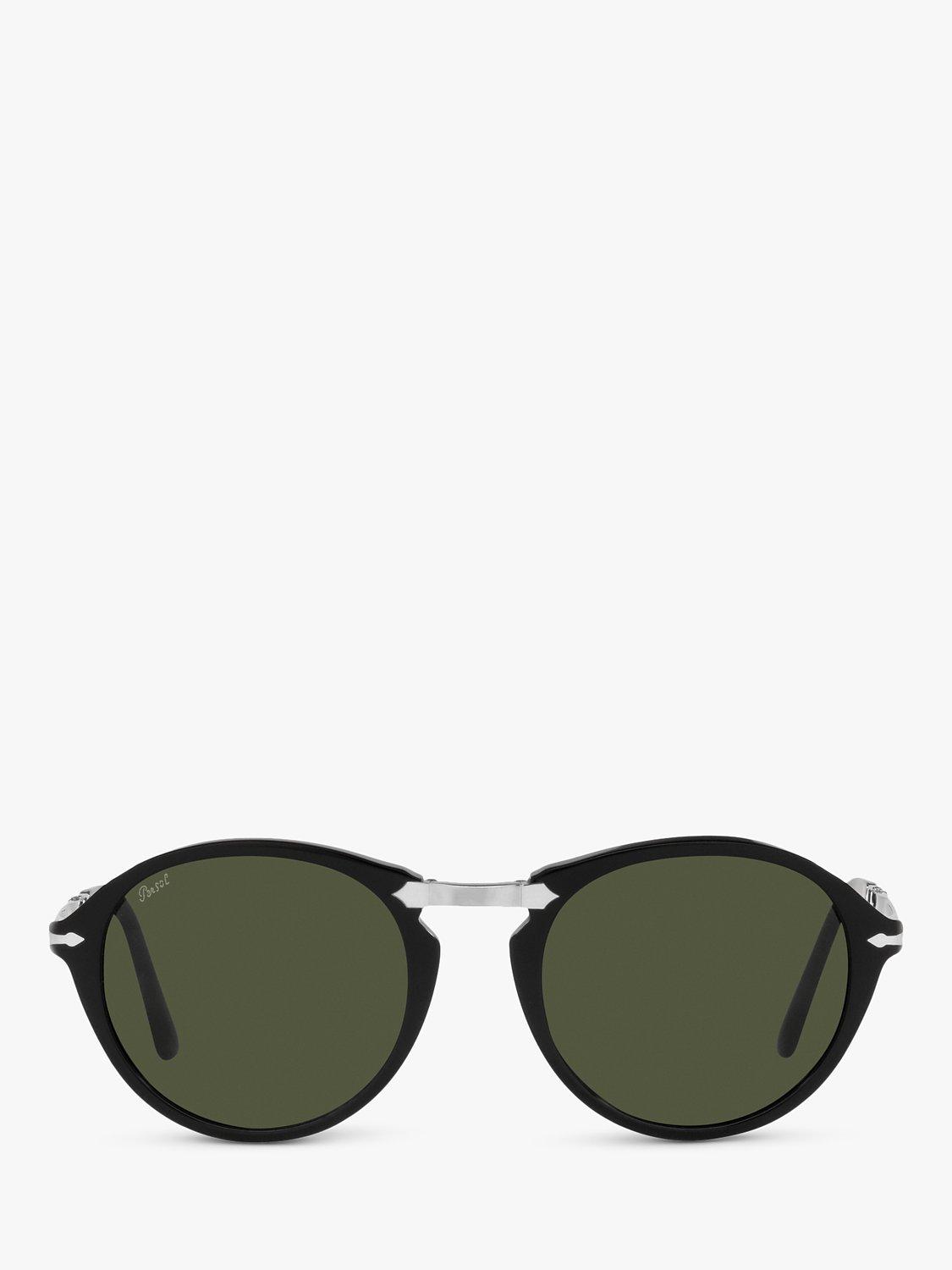 Product image 3 of 11, which shows Persol PO3274S Unisex Oval Sunglasses, Black/Green