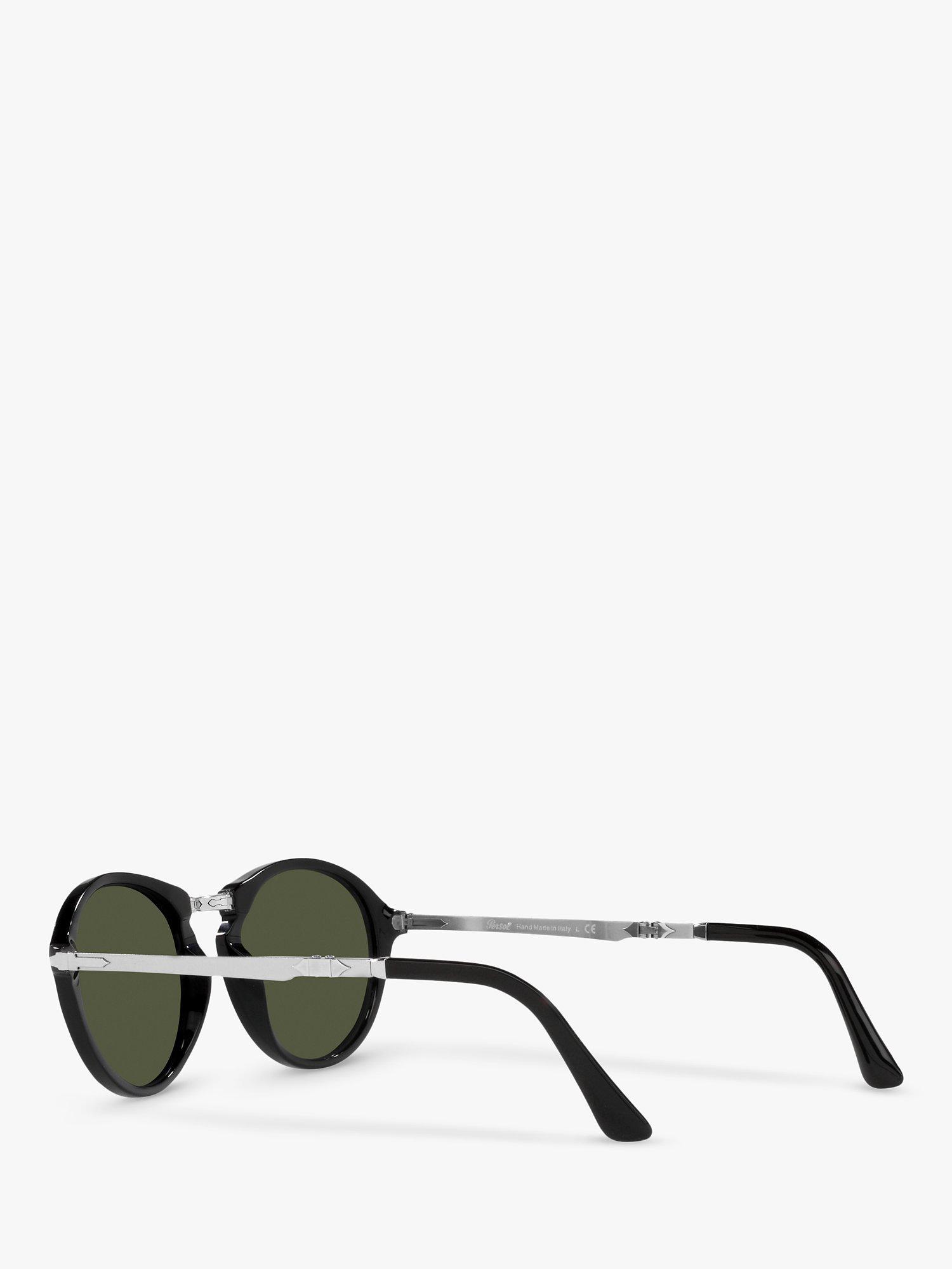 Product image 5 of 11, which shows Persol PO3274S Unisex Oval Sunglasses, Black/Green