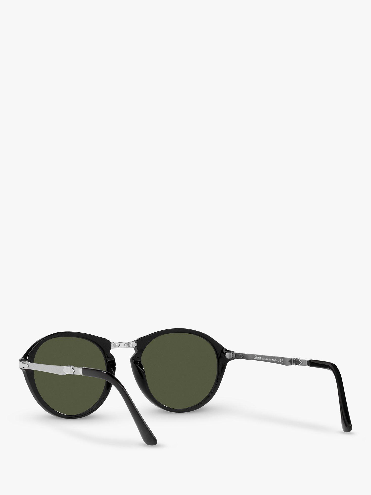 Product image 6 of 11, which shows Persol PO3274S Unisex Oval Sunglasses, Black/Green