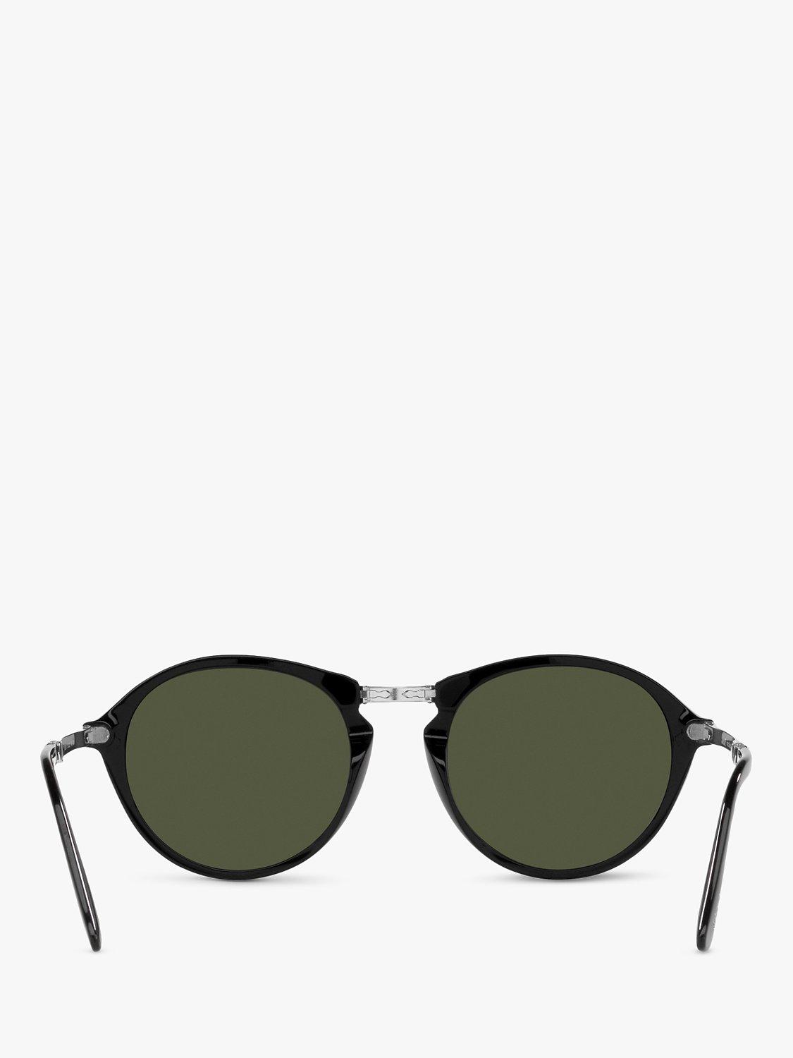 Product image 7 of 11, which shows Persol PO3274S Unisex Oval Sunglasses, Black/Green