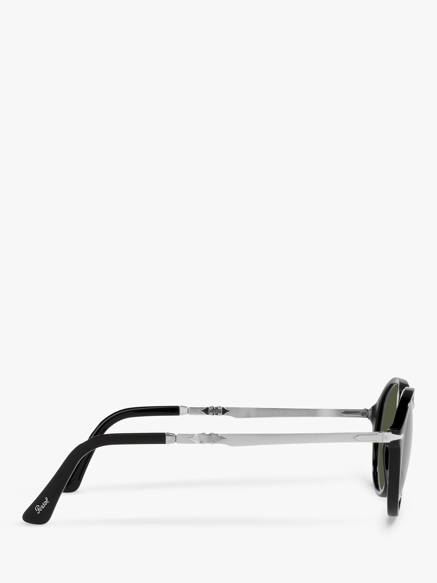 Product image 10 of 11, which shows Persol PO3274S Unisex Oval Sunglasses, Black/Green
