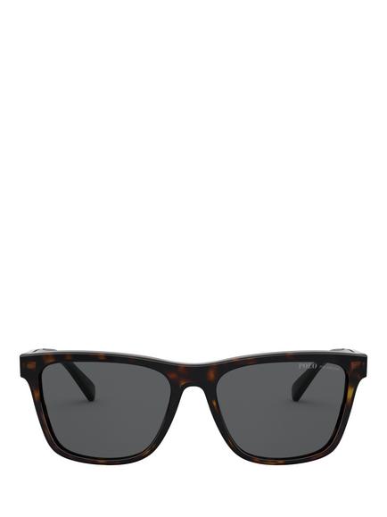 Ralph Lauren Polo Ralph Lauren PH4167 Men's Polarised D-Frame Sunglasses, Dark Havana/Grey - view 2, Dark Havana/Grey