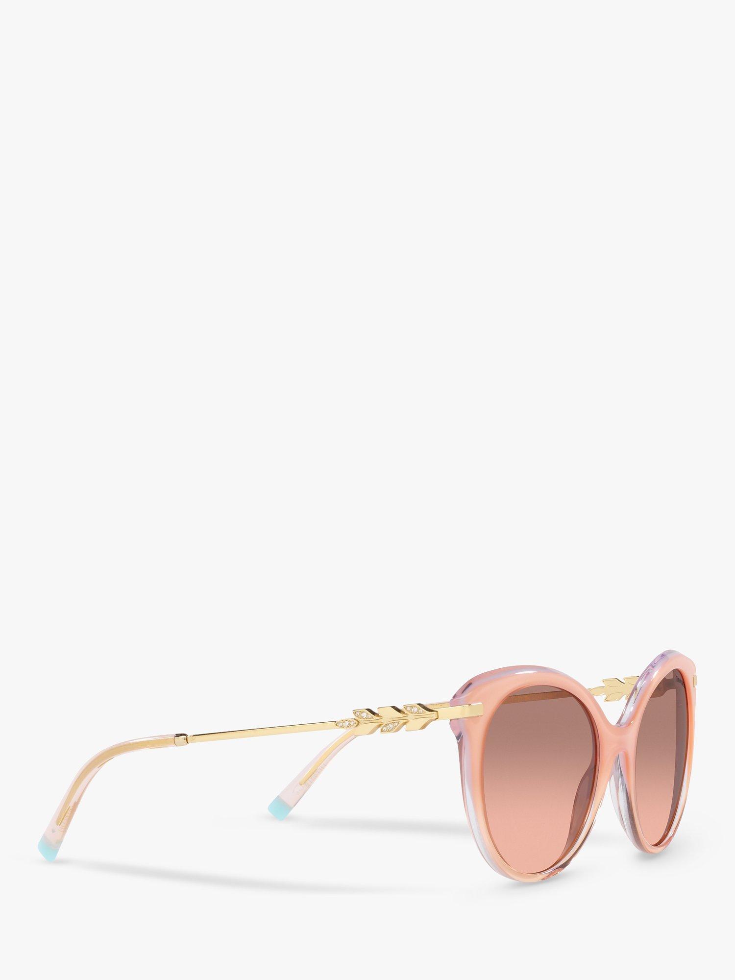 Product image 11 of 11, which shows Tiffany & Co TF4189B Women's Cat's Eye Sunglasses, Milk Pink/Brown Gradient